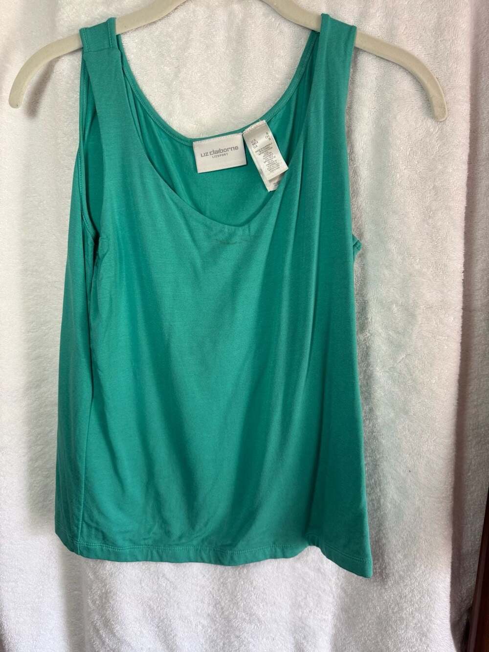 Liz Claiborne Lizsport Green Tank Top Size S